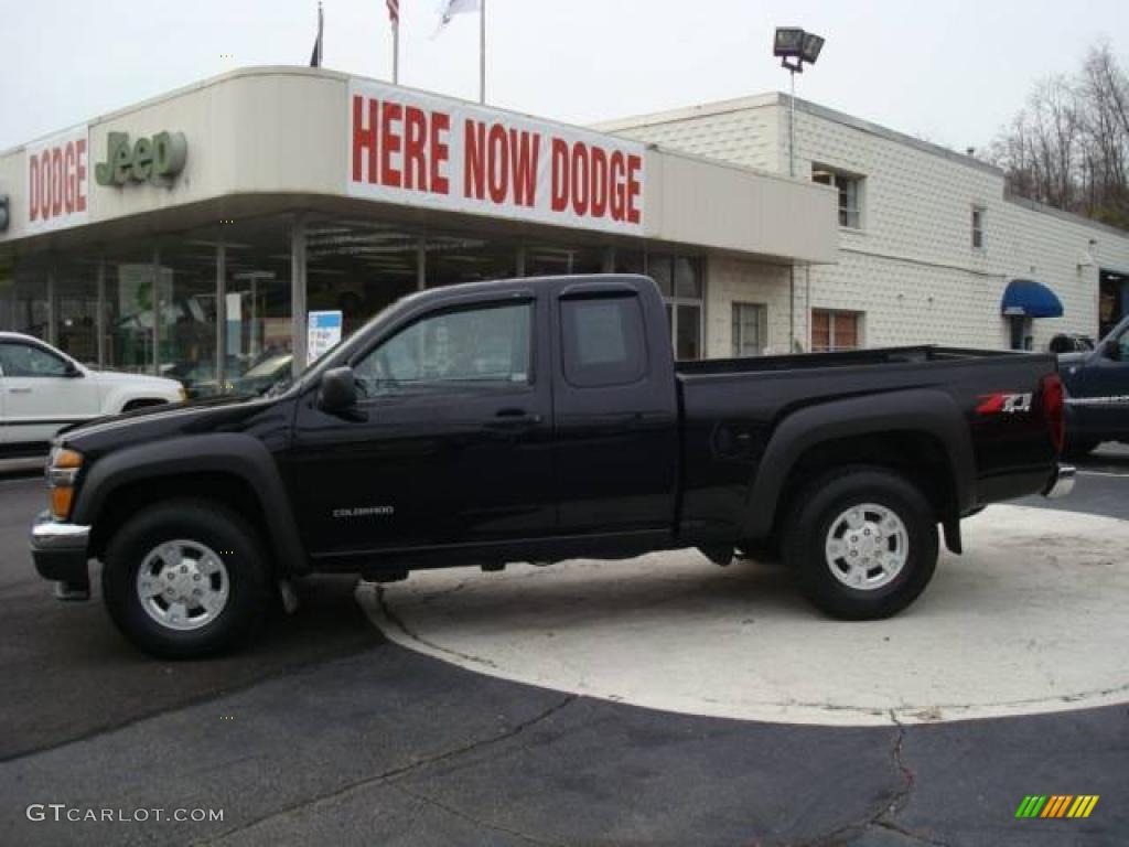 2005 Colorado Z71 Extended Cab 4x4 - Black / Medium Dark Pewter photo #1