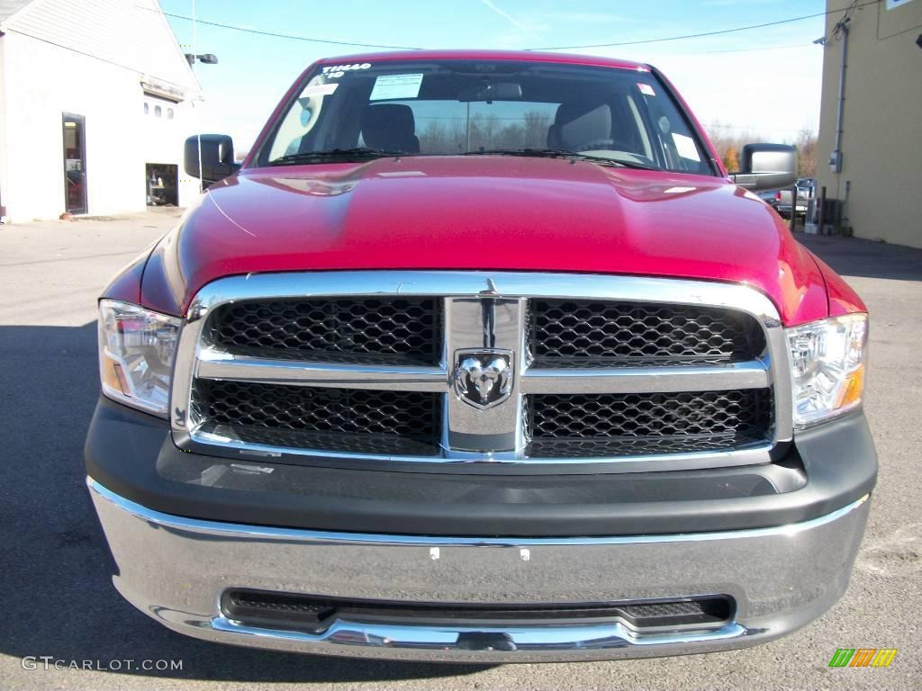 2010 Ram 1500 ST Quad Cab 4x4 - Inferno Red Crystal Pearl / Dark Slate/Medium Graystone photo #8