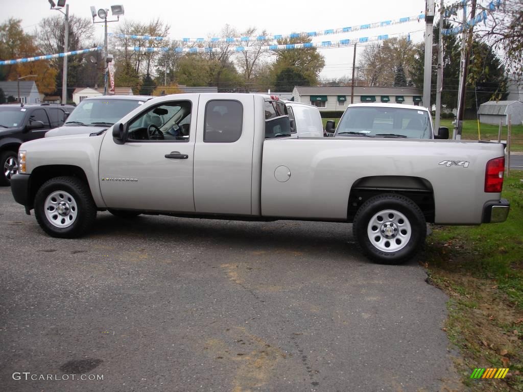 2009 Silverado 1500 Extended Cab 4x4 - Silver Birch Metallic / Dark Titanium photo #3