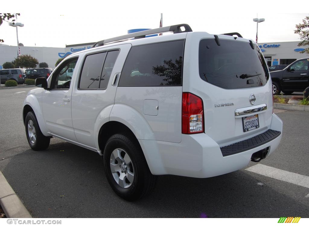 2008 Pathfinder S 4x4 - Avalanche White / Graphite photo #5