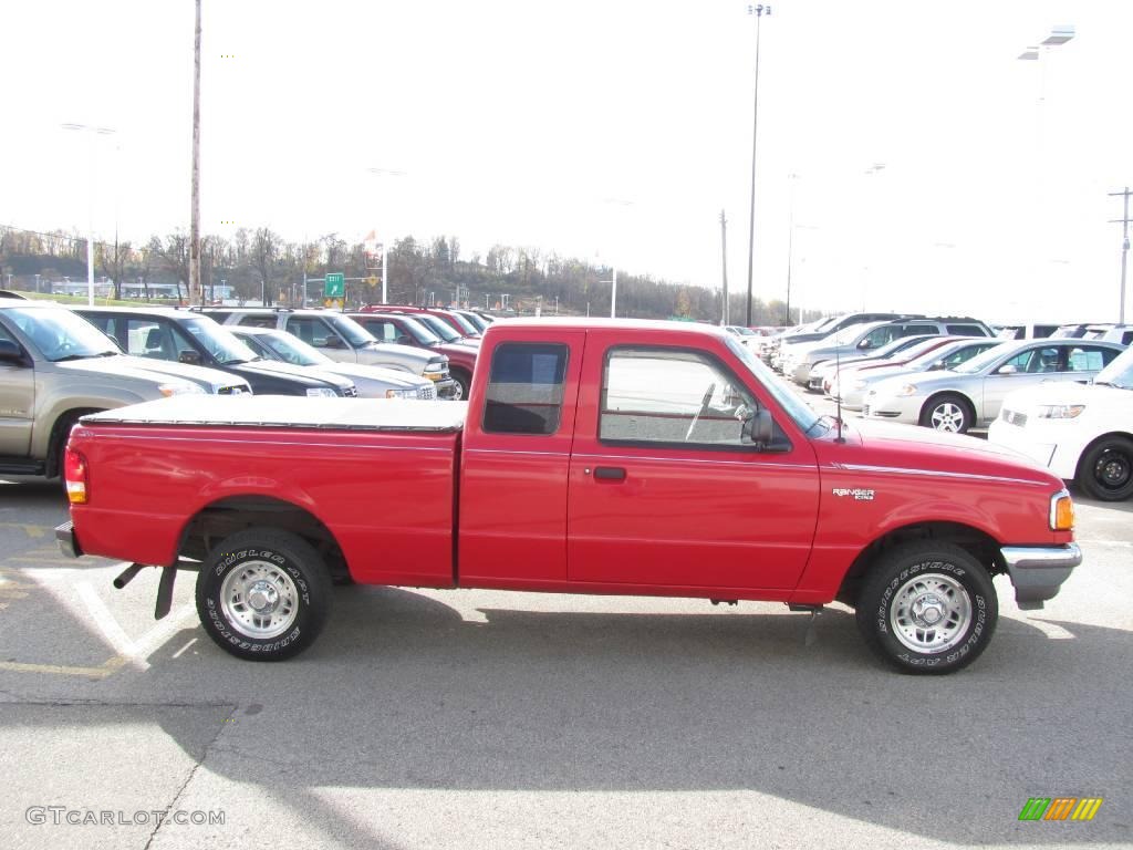 1995 Ranger XLT SuperCab - Vermillion Red / Grey photo #7