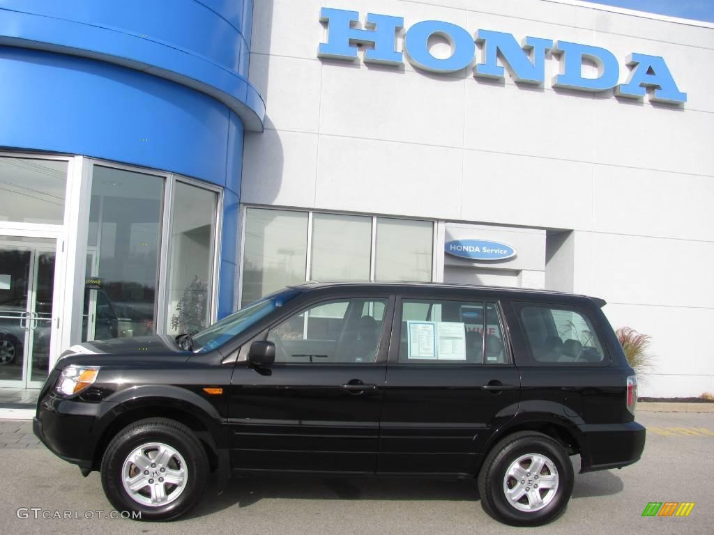 2007 Pilot LX 4WD - Formal Black / Gray photo #3