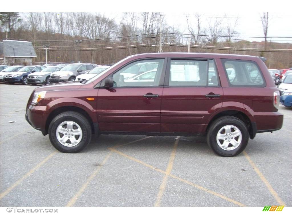 2007 Pilot LX 4WD - Dark Cherry Pearl / Gray photo #19