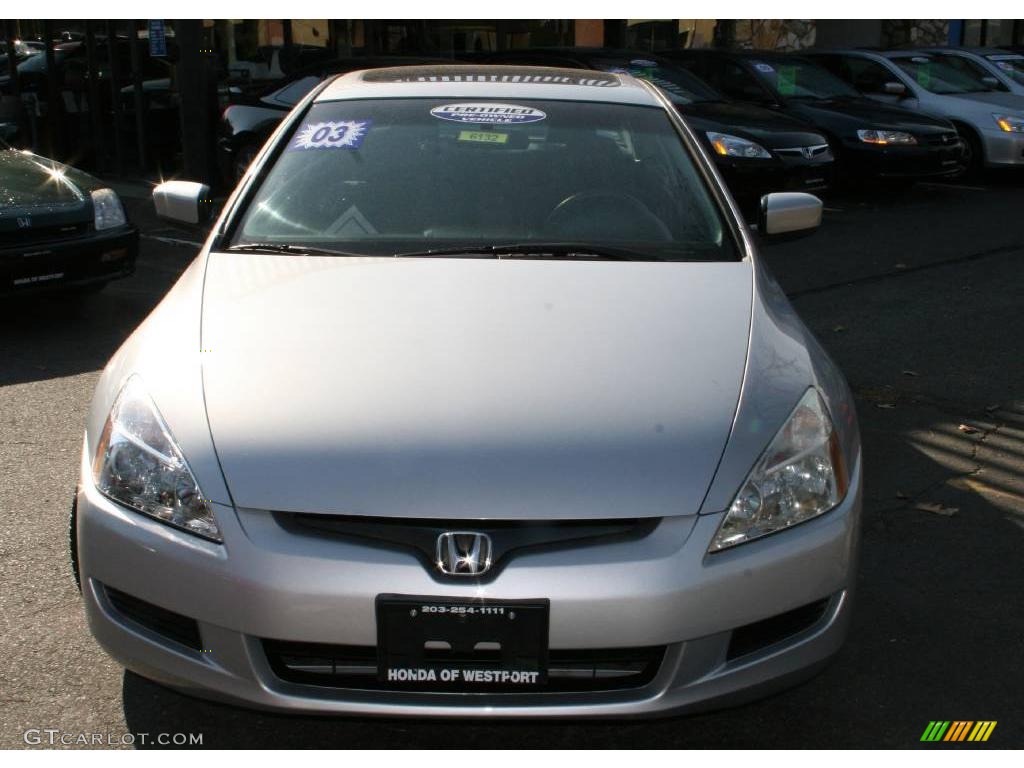 2003 Accord EX Coupe - Satin Silver Metallic / Black photo #2