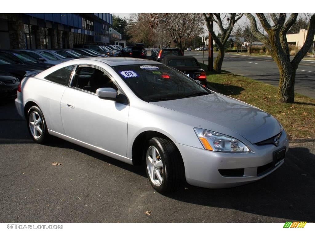 2003 Accord EX Coupe - Satin Silver Metallic / Black photo #3