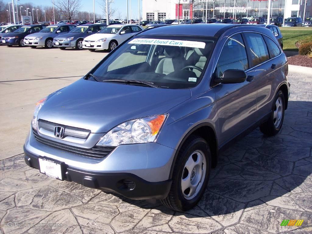 2007 CR-V LX - Glacier Blue Metallic / Gray photo #2