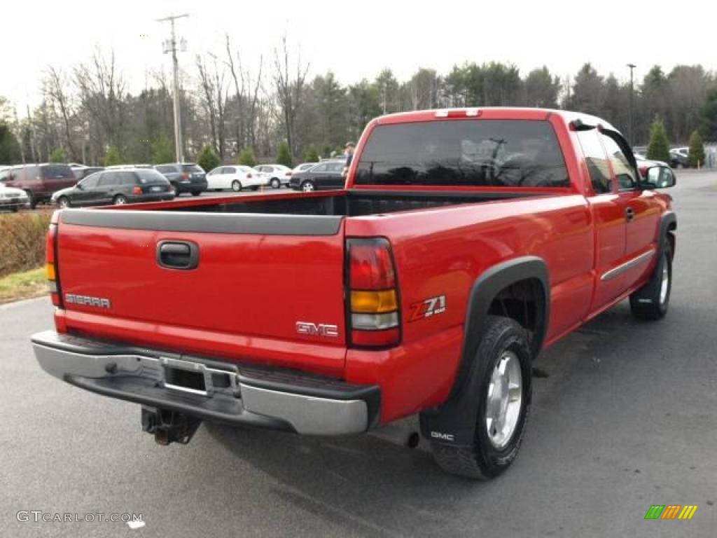 2005 Sierra 1500 Z71 Extended Cab 4x4 - Fire Red / Dark Pewter photo #4