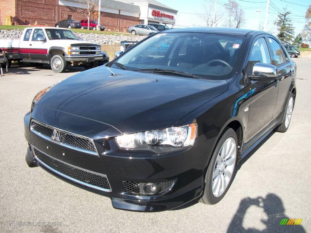 2010 Lancer Sportback GTS - Tarmac Black Pearl / Black photo #1