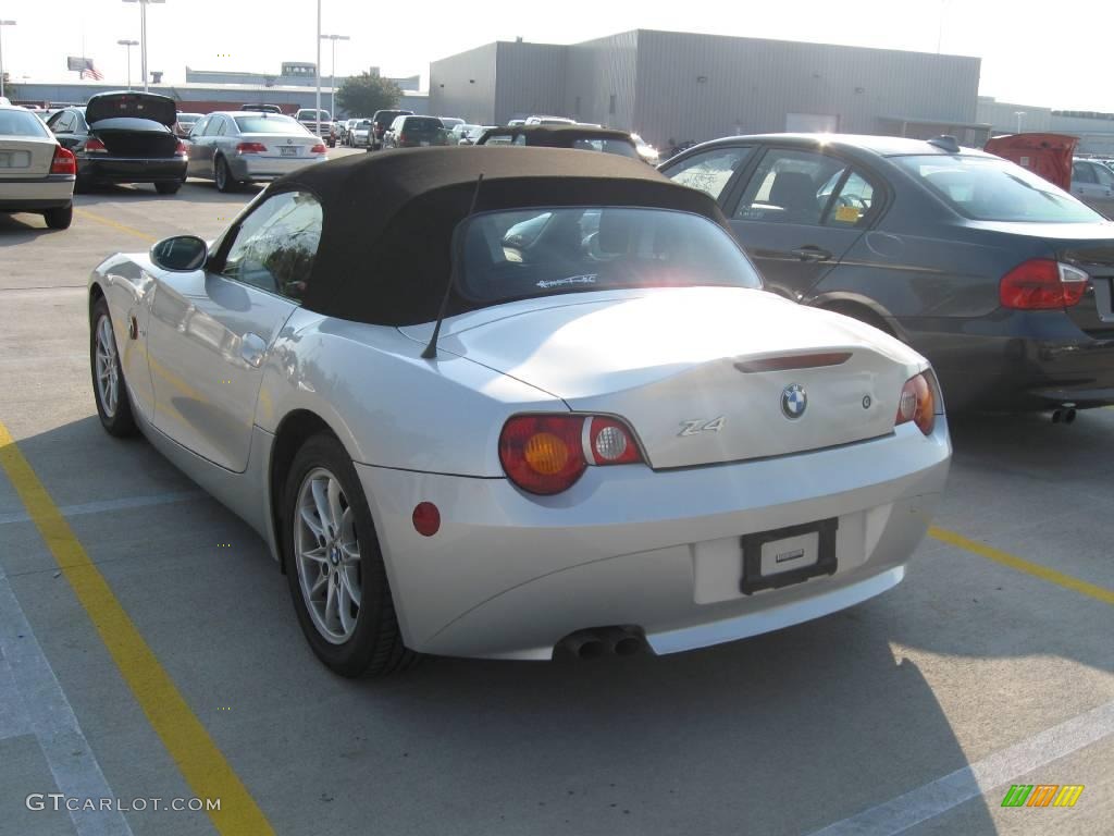 2003 Z4 2.5i Roadster - Titanium Silver Metallic / Black photo #2