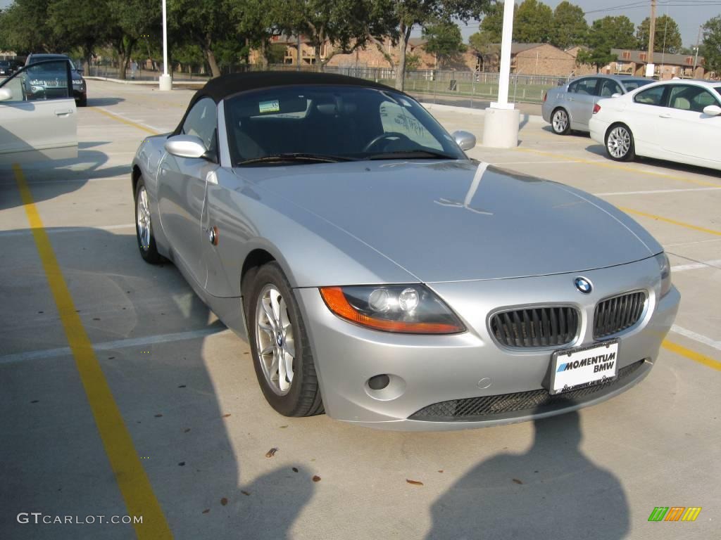 2003 Z4 2.5i Roadster - Titanium Silver Metallic / Black photo #4
