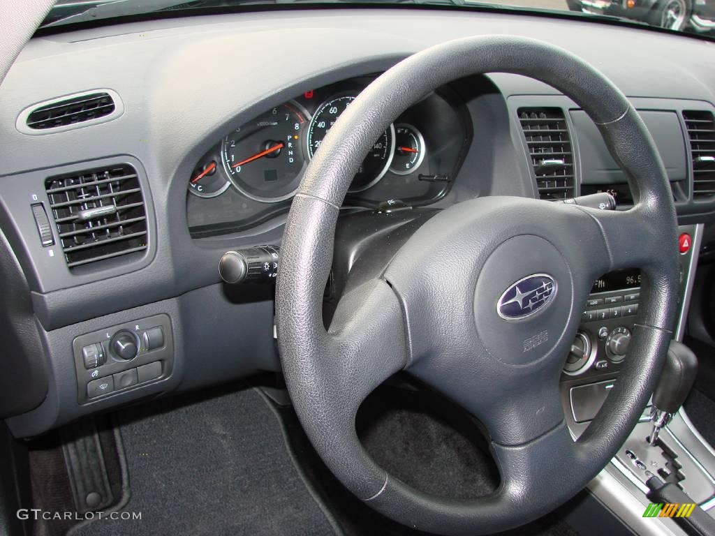 2006 Outback 2.5i Wagon - Obsidian Black Pearl / Off Black photo #19