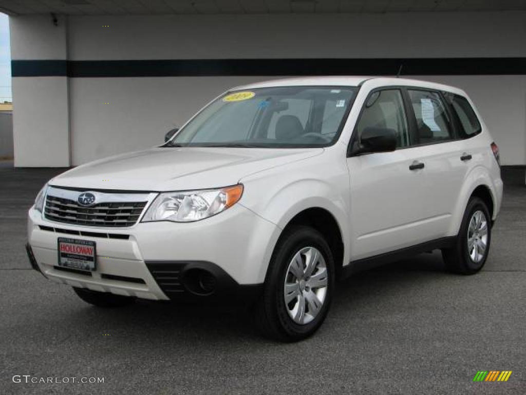 2009 Forester 2.5 X - Satin White Pearl / Platinum photo #1