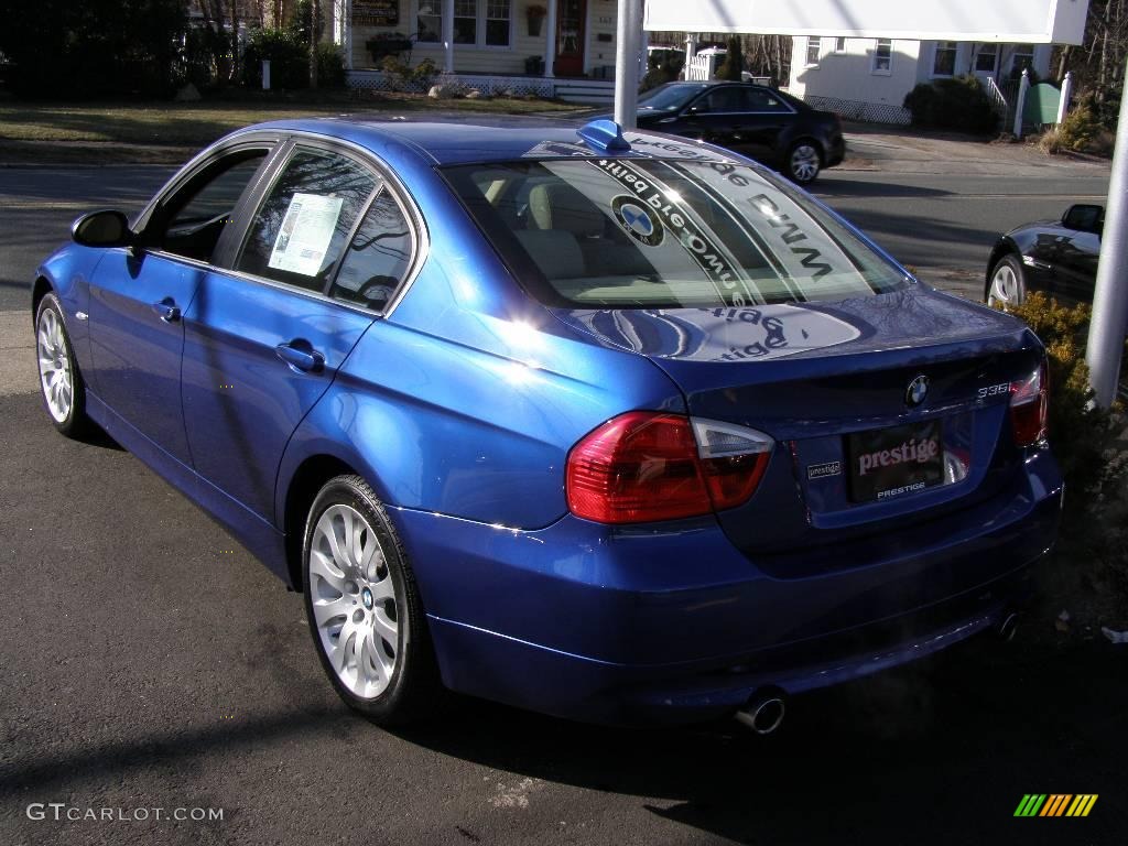 2007 3 Series 335i Sedan - Montego Blue Metallic / Beige Dakota Leather photo #4