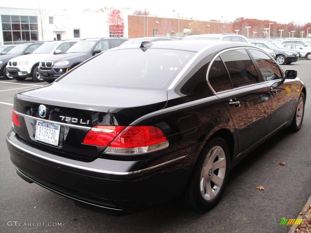 2007 7 Series 750Li Sedan - Black Sapphire Metallic / Black photo #6