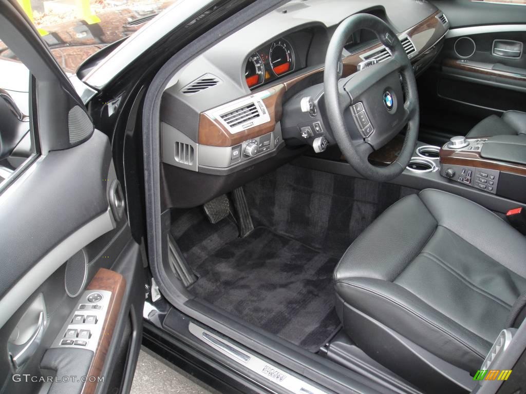 2007 7 Series 750Li Sedan - Black Sapphire Metallic / Black photo #10