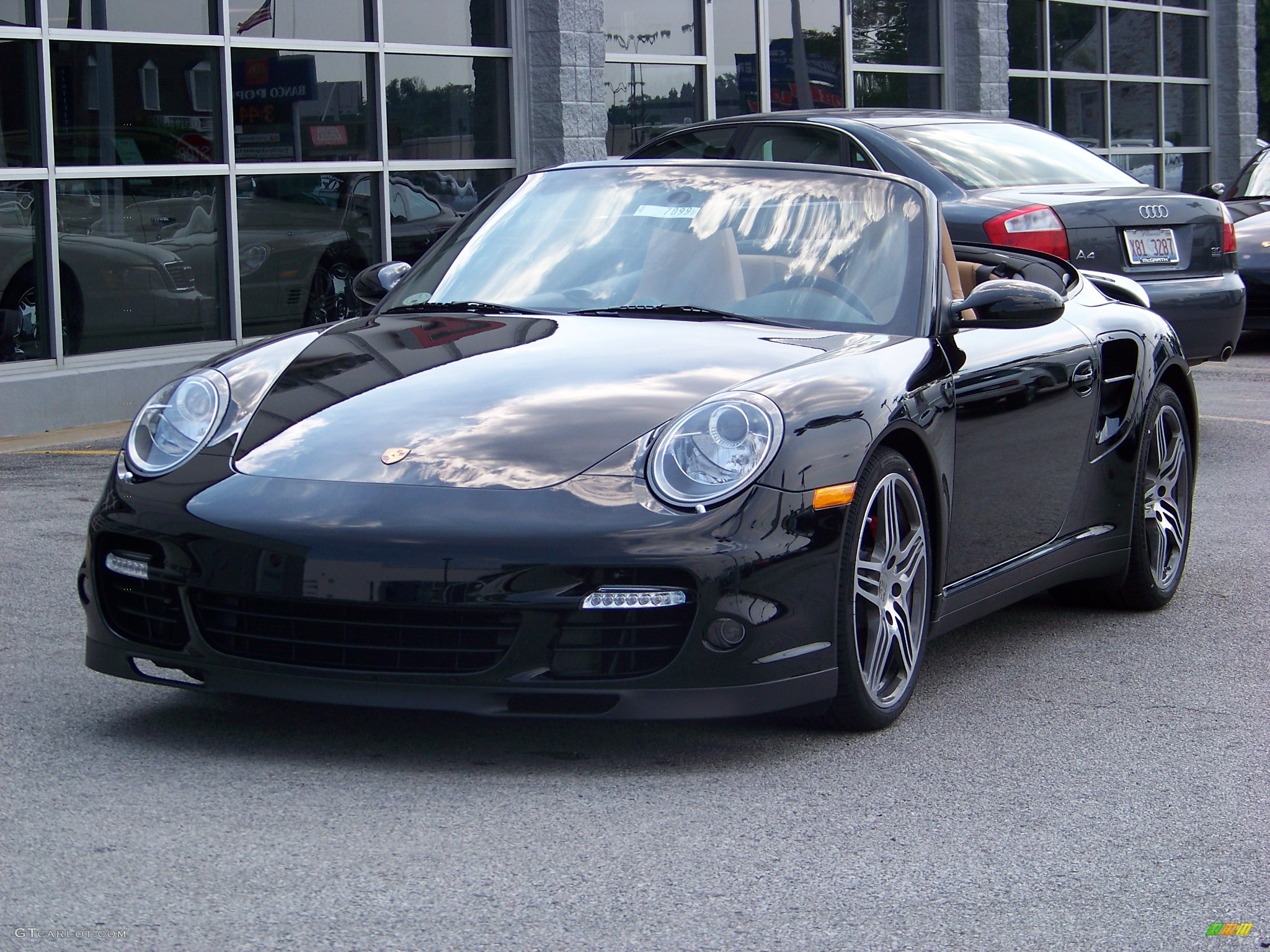 2008 911 Turbo Cabriolet - Black / Black/Sand Beige photo #1