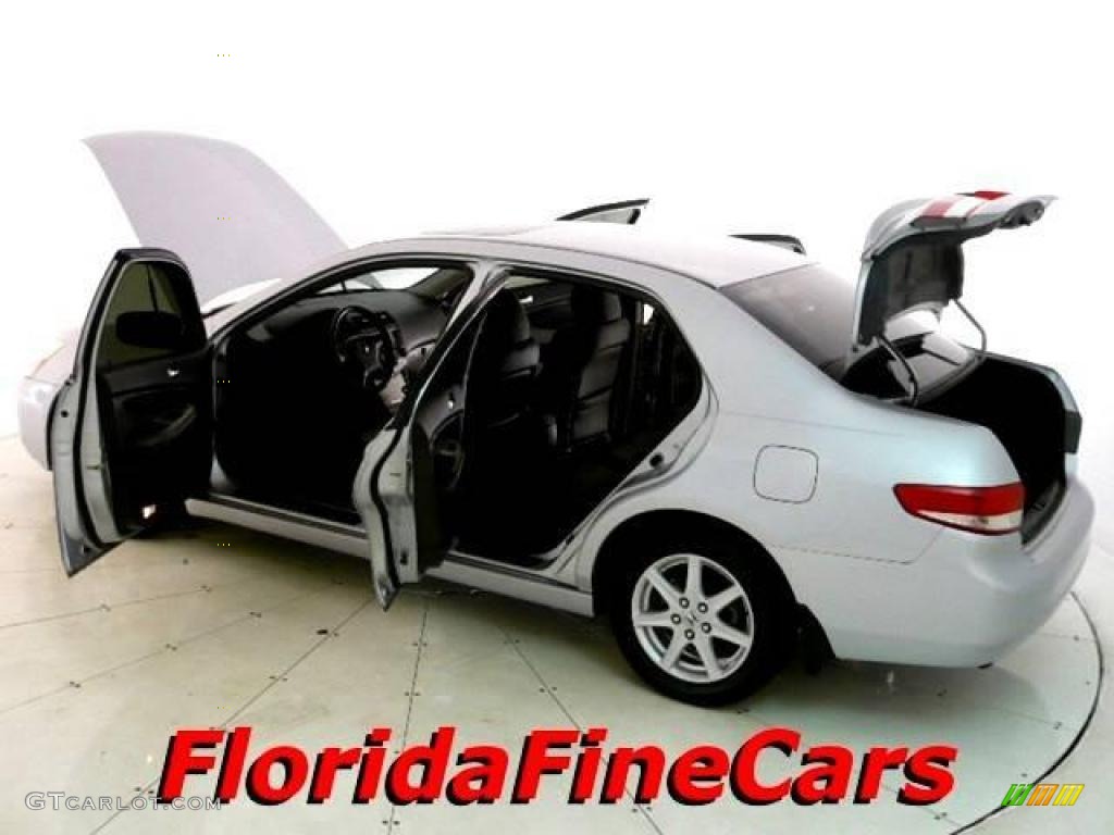 2003 Accord EX V6 Sedan - Satin Silver Metallic / Black photo #8
