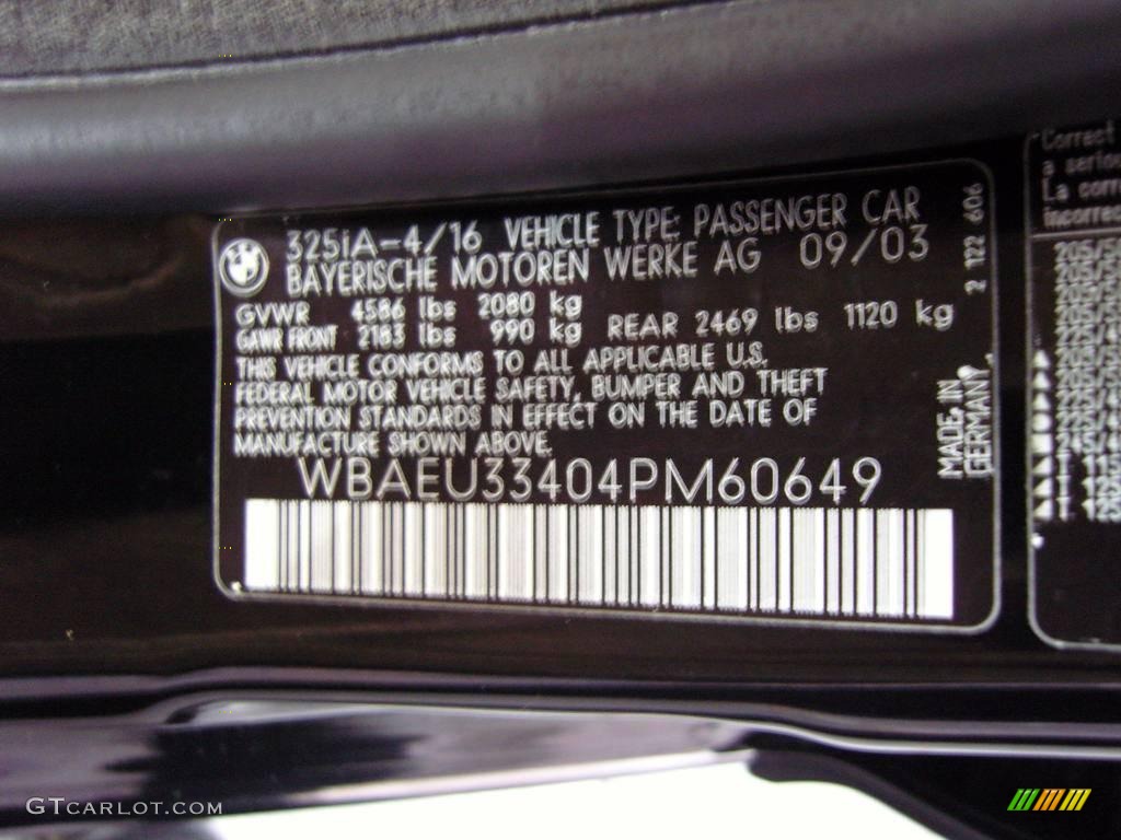 2004 3 Series 325xi Sedan - Jet Black / Sand photo #8