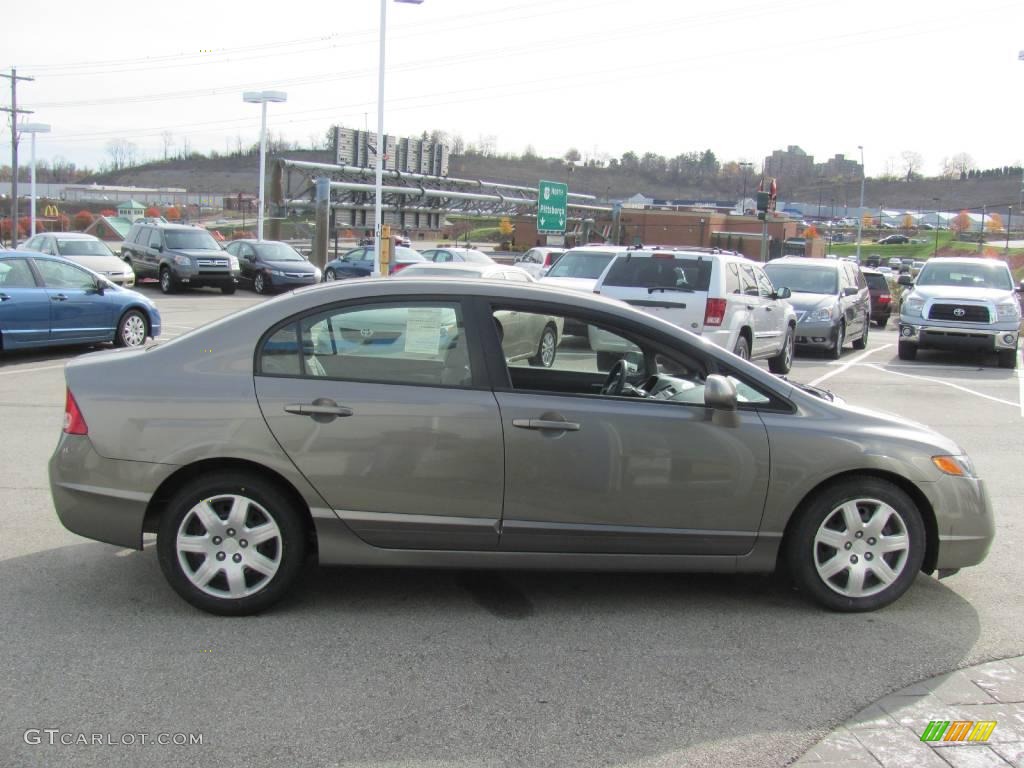 2007 Civic LX Sedan - Galaxy Gray Metallic / Gray photo #6