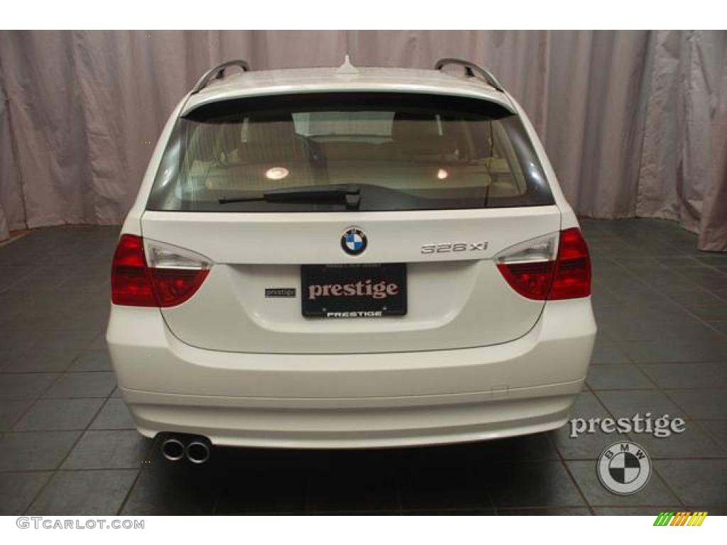 2008 3 Series 328xi Wagon - Alpine White / Beige photo #4