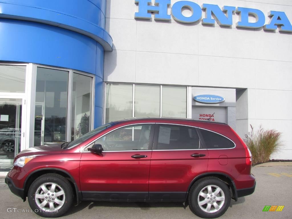 2007 CR-V EX 4WD - Tango Red Pearl / Gray photo #3