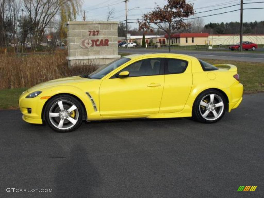 Lightning Yellow Mazda RX-8