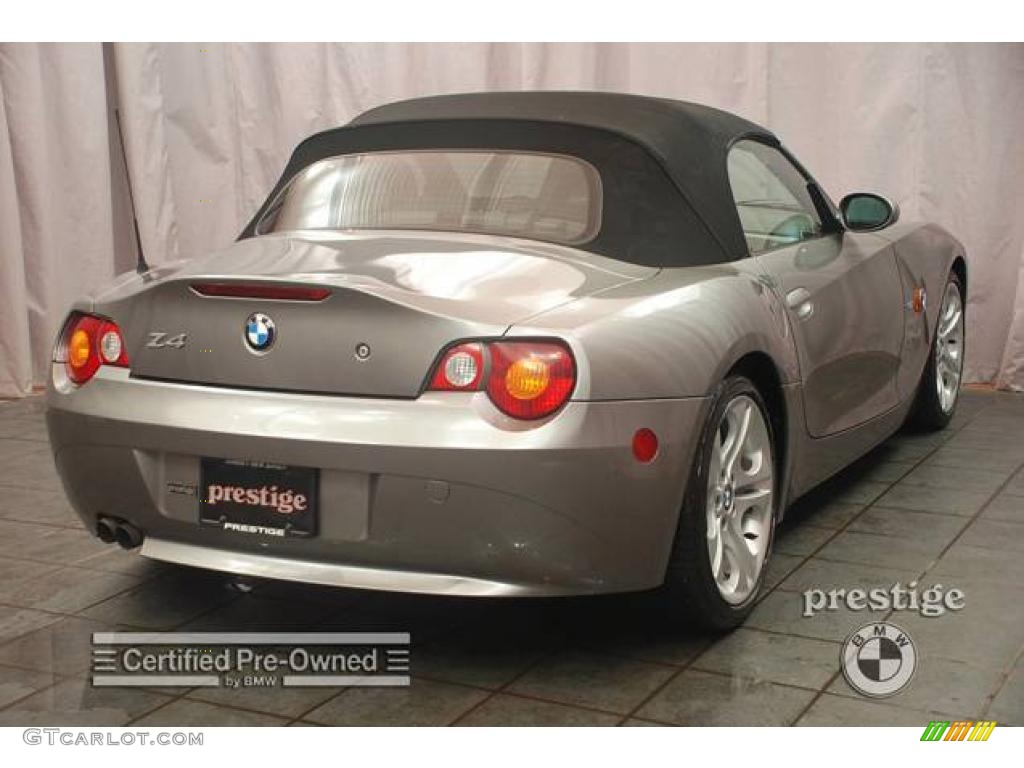 2003 Z4 3.0i Roadster - Sterling Grey Metallic / Red photo #5