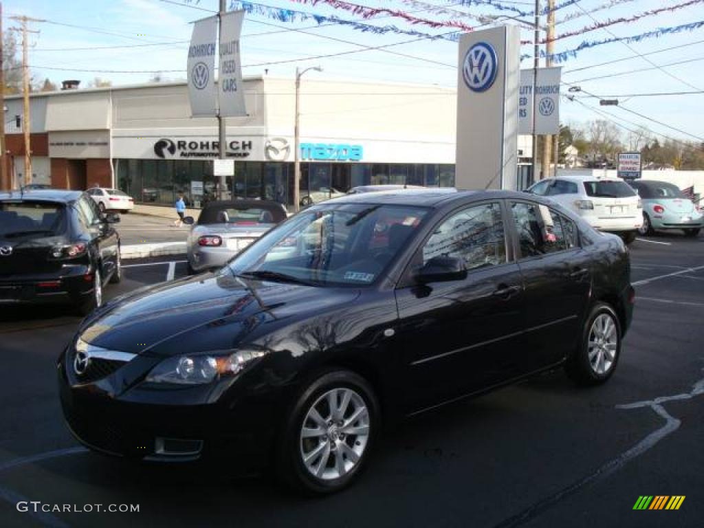 2008 MAZDA3 i Touring Sedan - Black Mica / Black photo #1