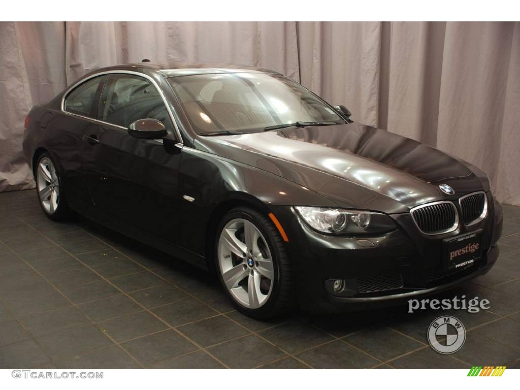 2008 3 Series 335i Coupe - Jet Black / Black photo #7