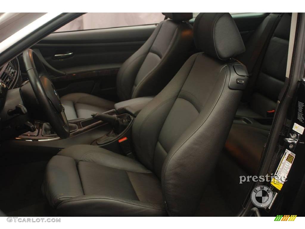 2008 3 Series 335i Coupe - Jet Black / Black photo #14