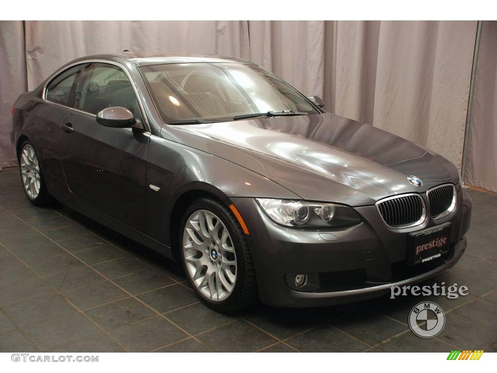 2008 3 Series 328i Coupe - Sparkling Graphite Metallic / Black photo #8