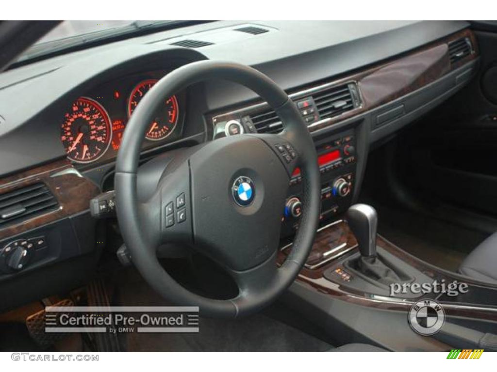 2007 3 Series 328xi Sedan - Jet Black / Black photo #13