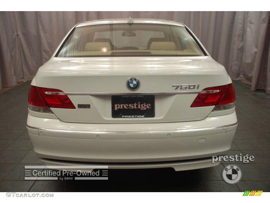 2006 7 Series 750i Sedan - Alpine White / Dark Beige/Beige III photo #2