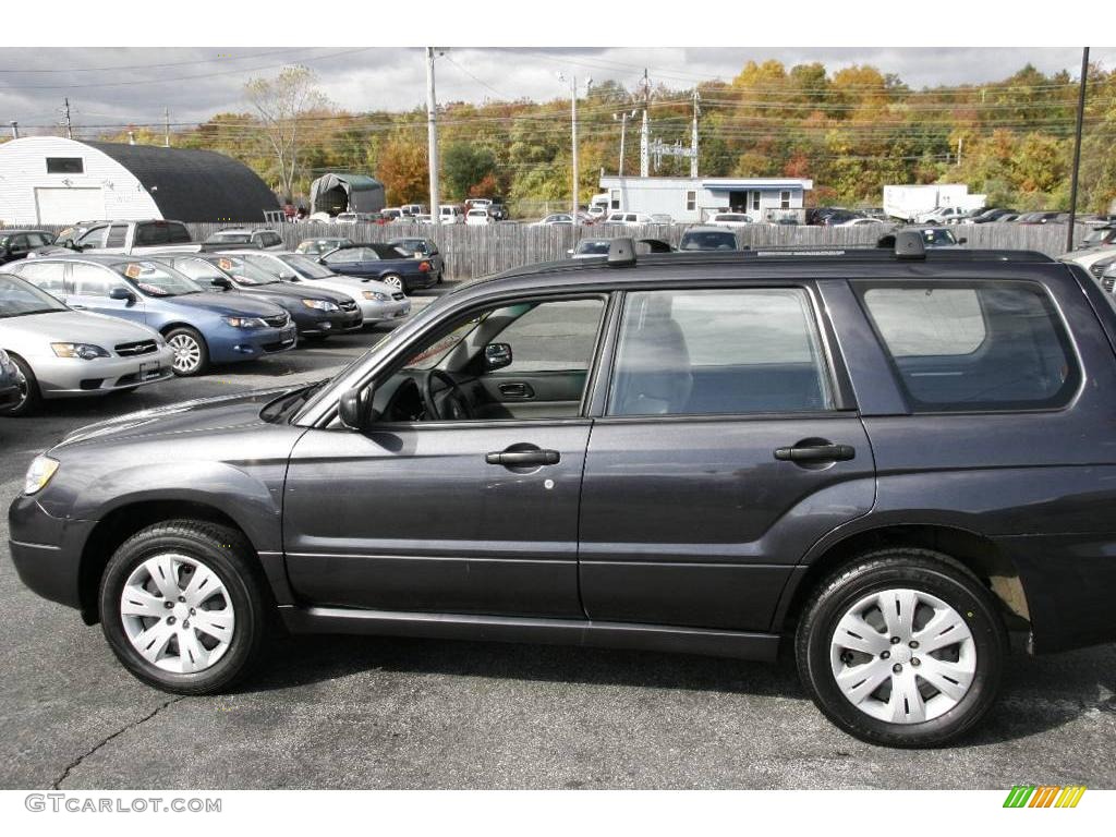 2008 Forester 2.5 X - Dark Gray Metallic / Graphite Gray photo #7