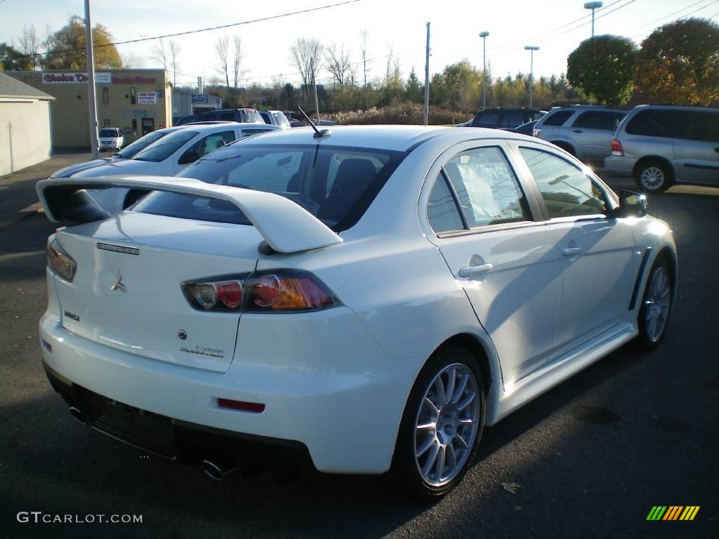 2010 Lancer Evolution GSR - Wicked White / Black Sport Fabric photo #10