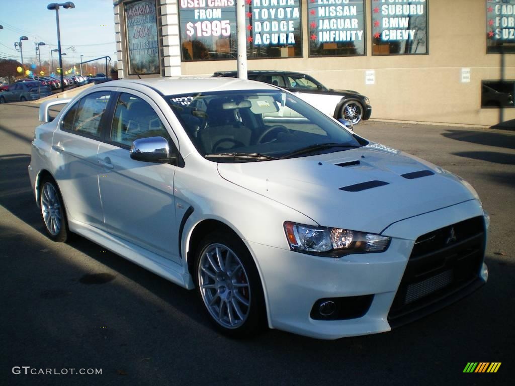 2010 Lancer Evolution GSR - Wicked White / Black Sport Fabric photo #12
