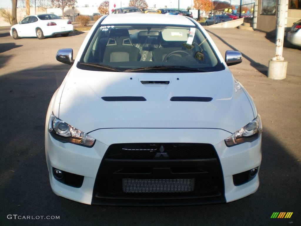 2010 Lancer Evolution GSR - Wicked White / Black Sport Fabric photo #13