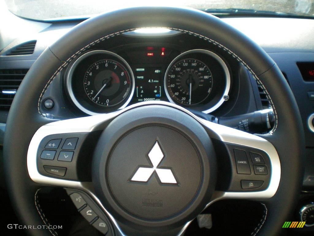 2010 Lancer Evolution GSR - Wicked White / Black Sport Fabric photo #26