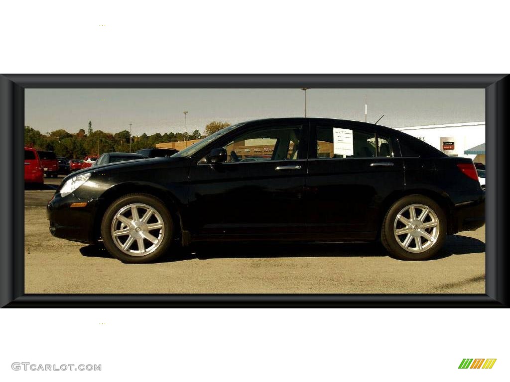 2008 Sebring Limited Sedan - Brilliant Black Crystal Pearl / Dark Khaki/Light Graystone photo #2