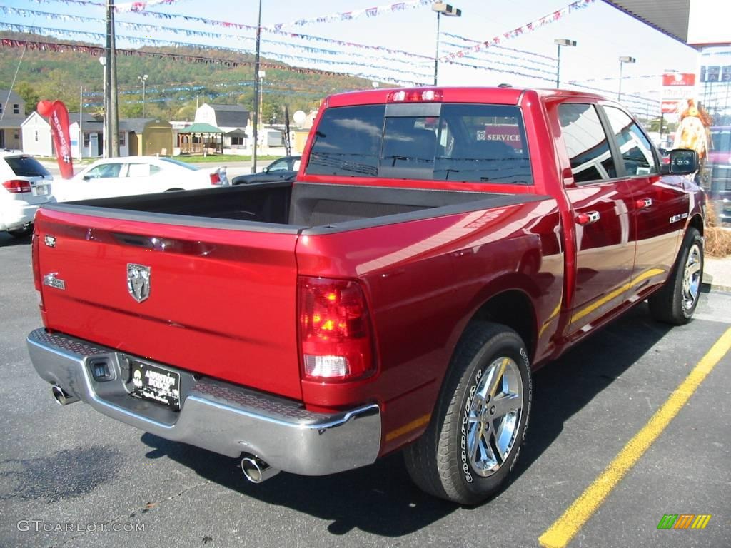 2010 Ram 1500 Big Horn Crew Cab - Inferno Red Crystal Pearl / Dark Slate/Medium Graystone photo #5