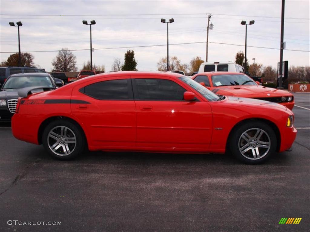 2006 Charger R/T Daytona - TorRed / Dark Slate Gray/Light Graystone photo #2