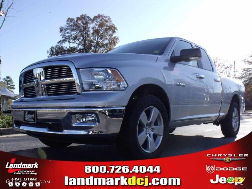 2010 Ram 1500 Big Horn Quad Cab - Bright Silver Metallic / Dark Slate/Medium Graystone photo #1