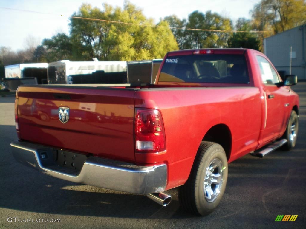 2010 Ram 1500 ST Regular Cab - Inferno Red Crystal Pearl / Dark Slate/Medium Graystone photo #8