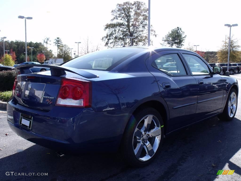 2010 Charger R/T - Deep Water Blue Pearl / Dark Slate Gray photo #3