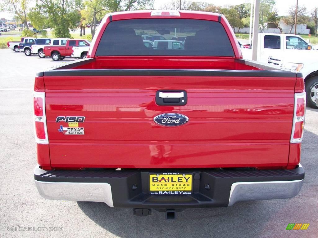 2010 F150 XLT SuperCrew - Vermillion Red / Tan photo #5