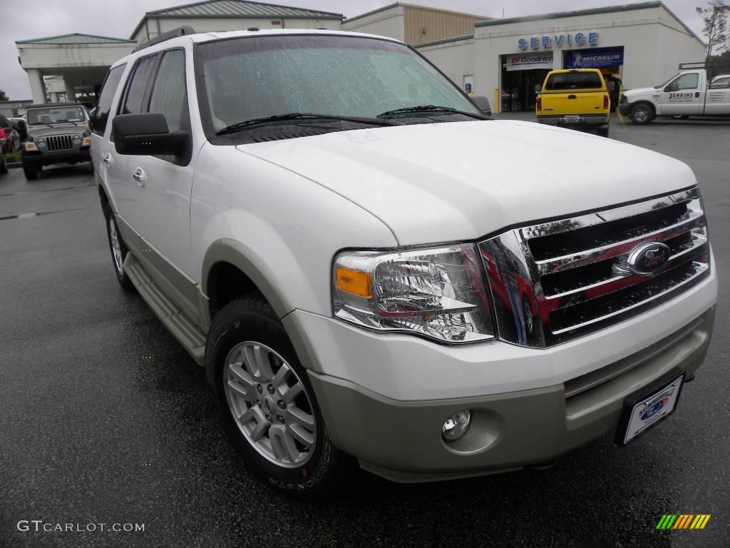2009 Expedition Eddie Bauer 4x4 - Oxford White / Camel photo #1