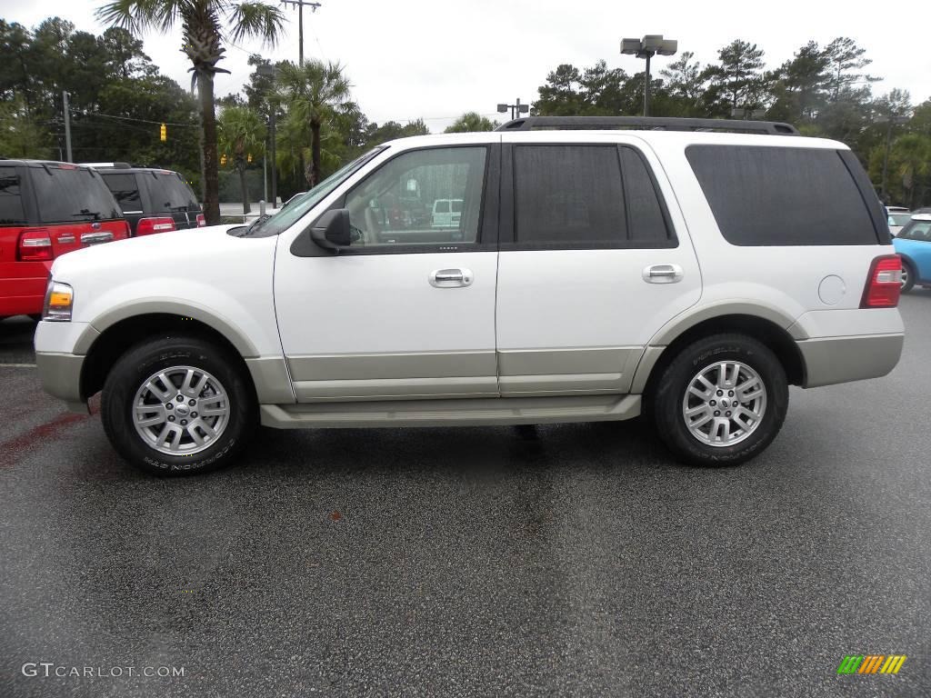 2009 Expedition Eddie Bauer 4x4 - Oxford White / Camel photo #2