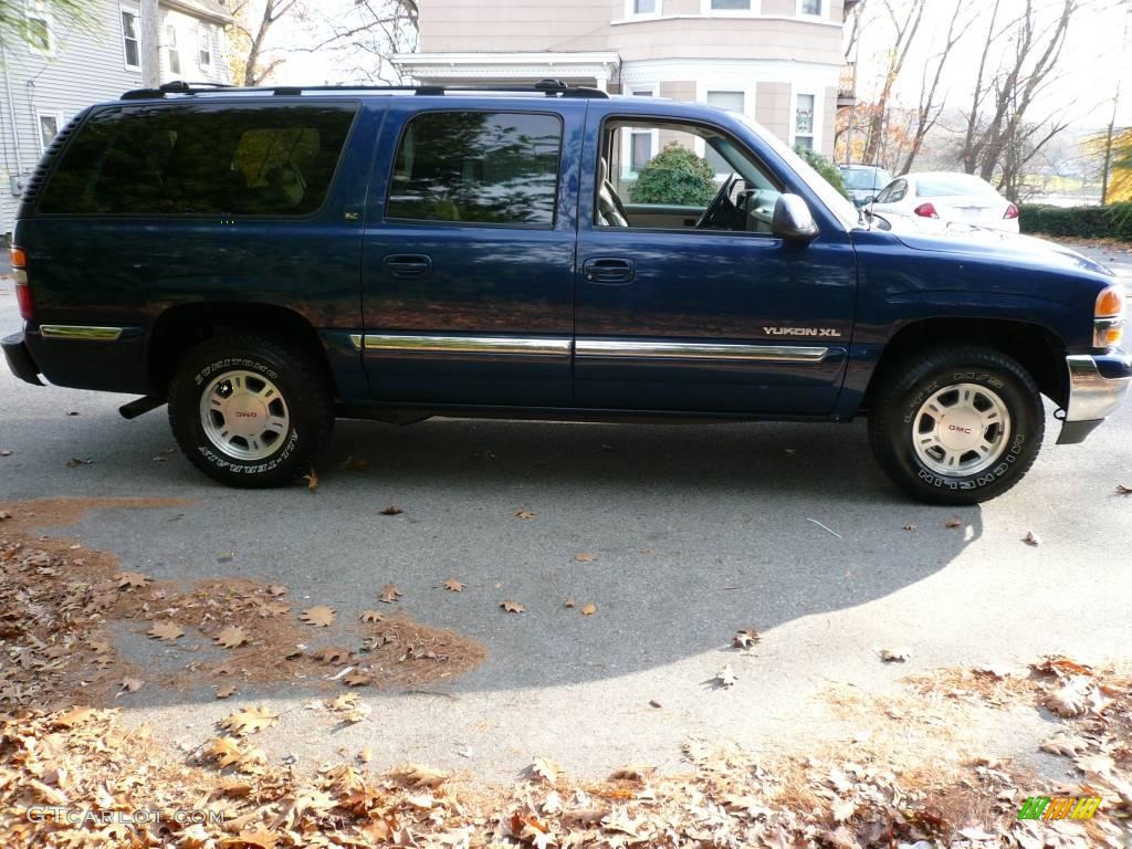 2001 Yukon XL SLT - Indigo Blue Metallic / Neutral Tan/Shale photo #3