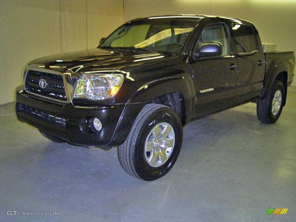 2007 Tacoma V6 PreRunner TRD Double Cab - Black Sand Pearl / Taupe photo #1