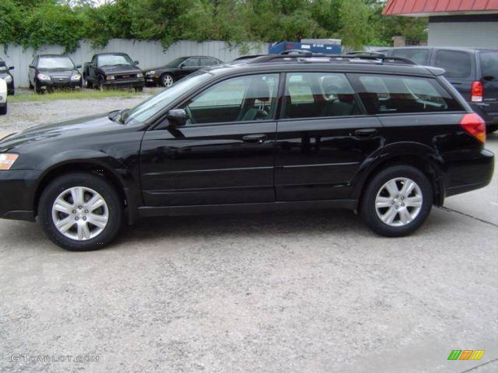 2005 Outback 2.5i Limited Wagon - Obsidian Black Pearl / Off Black photo #1